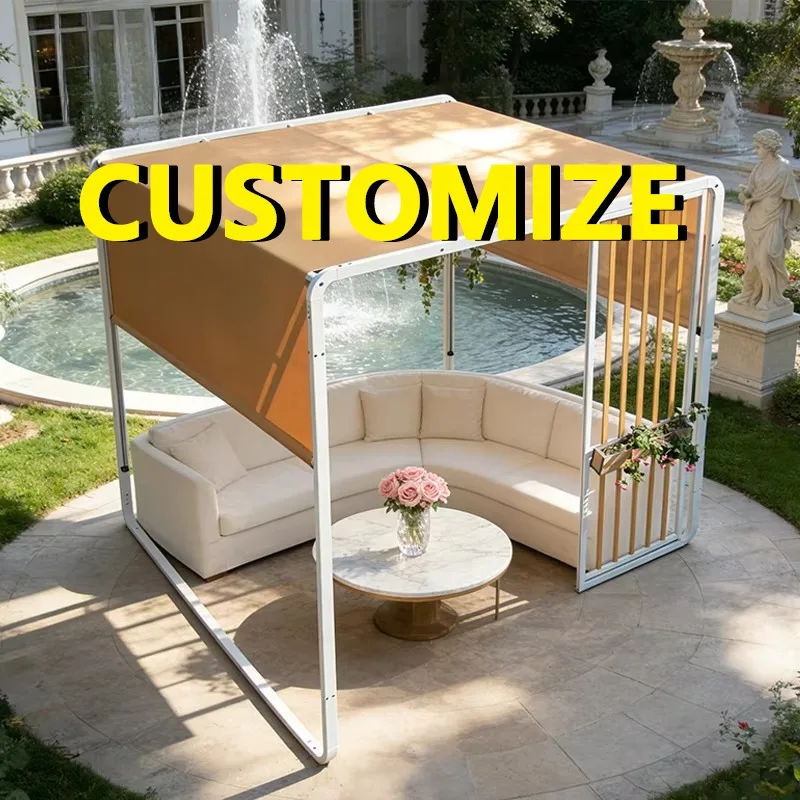 Any Size Custom Sunbrella Fabric Aluminum Gazebo High UV Protection Adjustable Side Shades Luxury Villa Outdoor Leisure Canopy
Any Size Custom Sunbrella Fabric Aluminum Gazebo High UV Protection Adjustable Side Shades Luxury Villa Outdoor Leisure Canopy