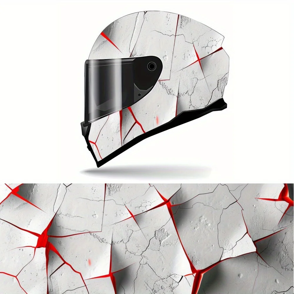Abstract Red Cracks Design Helmet Vinyl Wrap, Waterproof Removable Decals for Motorcycle Bike Helmets, Anti-Scratch Universal Fi
Abstract Red Cracks Design Helmet Vinyl Wrap, Waterproof Removable Decals for Motorcycle Bike Helmets, Anti-Scratch Universal Fi