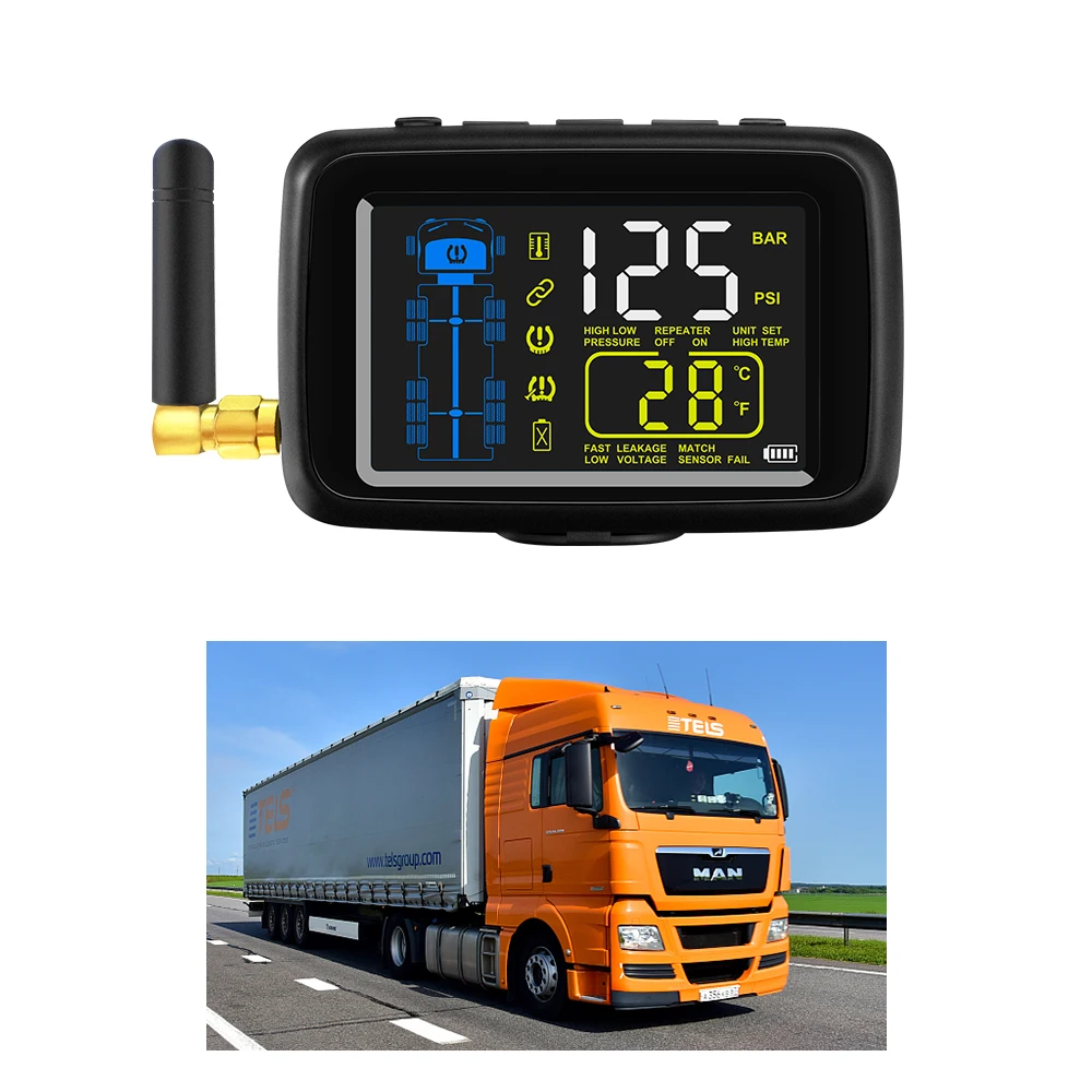 TPMS Factory 199Psi External Sensor Tire Pressure Monitoring System for RV Truck Trailer Bus 6 8 10 12 14 16 18 22 Wheels
TPMS Factory 199Psi External Sensor Tire Pressure Monitoring System for RV Truck Trailer Bus 6 8 10 12 14 16 18 22 Wheels