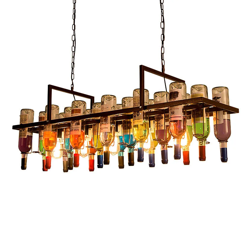 Vintage Wine Bottle Glass Pendant Lamp Creative Iron Shop Decorative Hanging Light Industrial Style Bar Restaurant Pendant Light
Vintage Wine Bottle Glass Pendant Lamp Creative Iron Shop Decorative Hanging Light Industrial Style Bar Restaurant Pendant Light