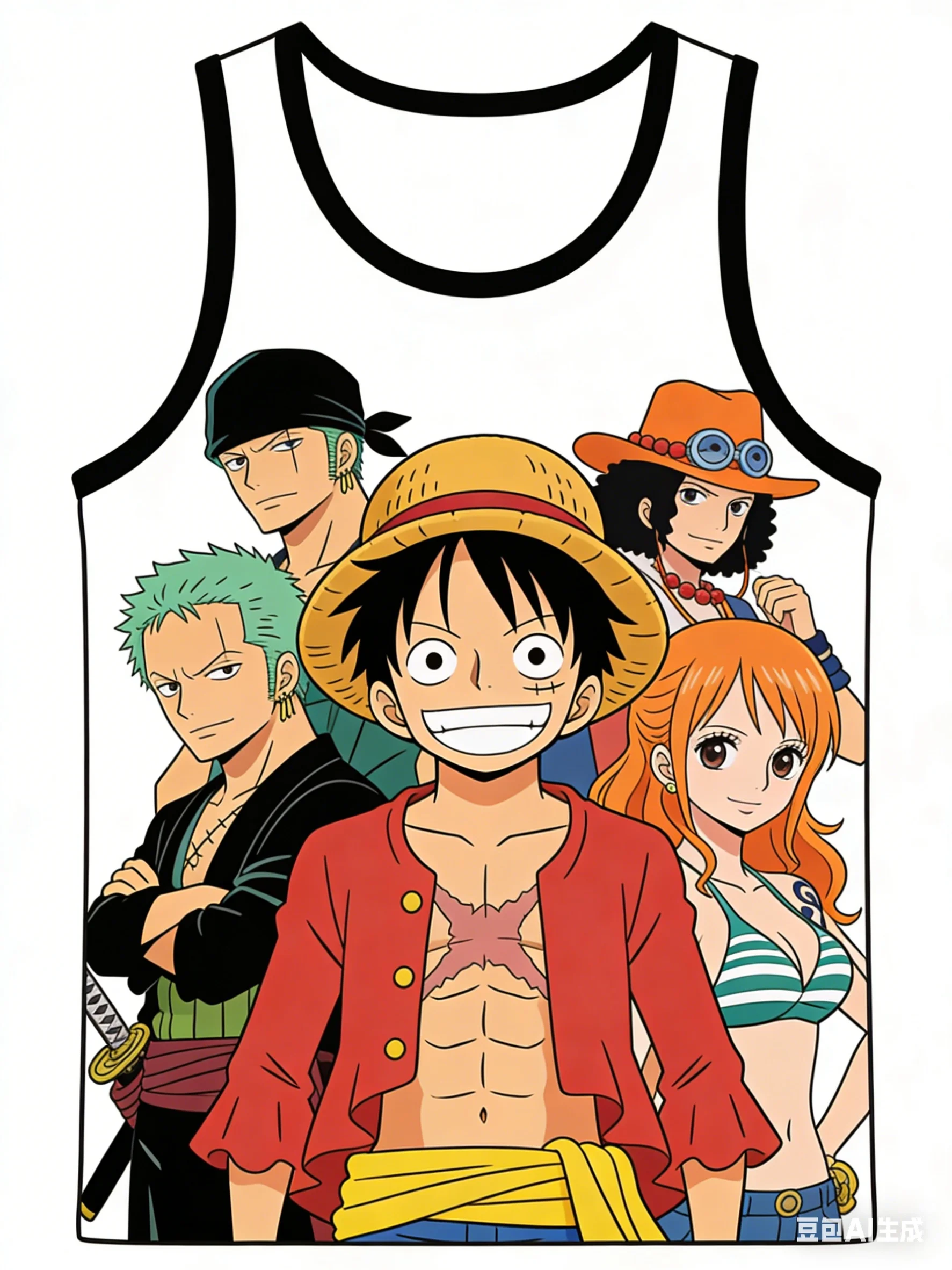 Футболка-майка One Piece Collaboration, летняя, свободного кроя, универсальная, с аниме-принтом
Футболка-майка One Piece Collaboration, летняя, свободного кроя, универсальная, с аниме-принтом