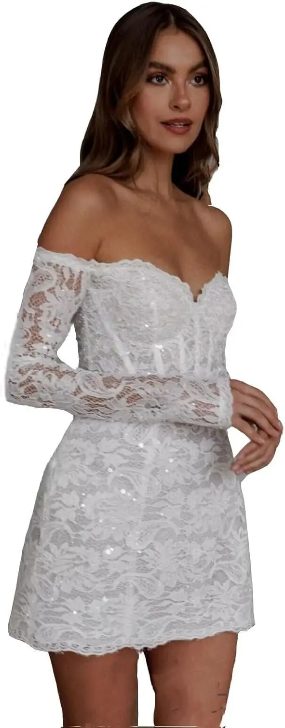 Short Wedding Dresses for Bride 2025 Beach Mermaid Lace Tulle Long Sleeve Bridal Gowns 088
Short Wedding Dresses for Bride 2025 Beach Mermaid Lace Tulle Long Sleeve Bridal Gowns 088