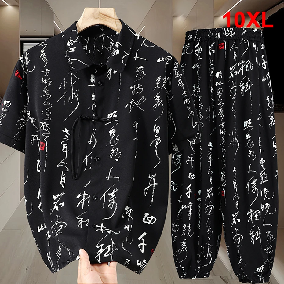 Летние крутые костюмы, мужские комплекты больших размеров 10XL, комплекты с китайским принтом, модные повседневные рубашки, брюки, мужские большие размеры 10XL
Летние крутые костюмы, мужские комплекты больших размеров 10XL, комплекты с китайским принтом, модные повседневные рубашки, брюки, мужские большие размеры 10XL