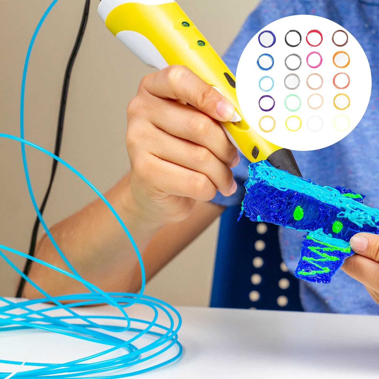 20Pcs 3D Printing Pen Filament Universal Compatible 1.75mm Colorful Pcl Filaments for 3D Pen Craft DIY Art Projects Refills
20Pcs 3D Printing Pen Filament Universal Compatible 1.75mm Colorful Pcl Filaments for 3D Pen Craft DIY Art Projects Refills