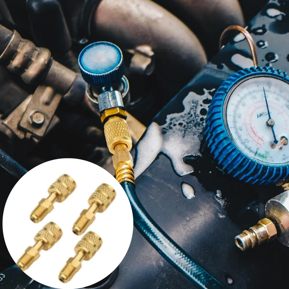HVAC System Fitting Fitting Gold R32 Adapter Knurled Grip Pattern Anti Blowback Design Left Hand Female Thread
HVAC System Fitting Fitting Gold R32 Adapter Knurled Grip Pattern Anti Blowback Design Left Hand Female Thread