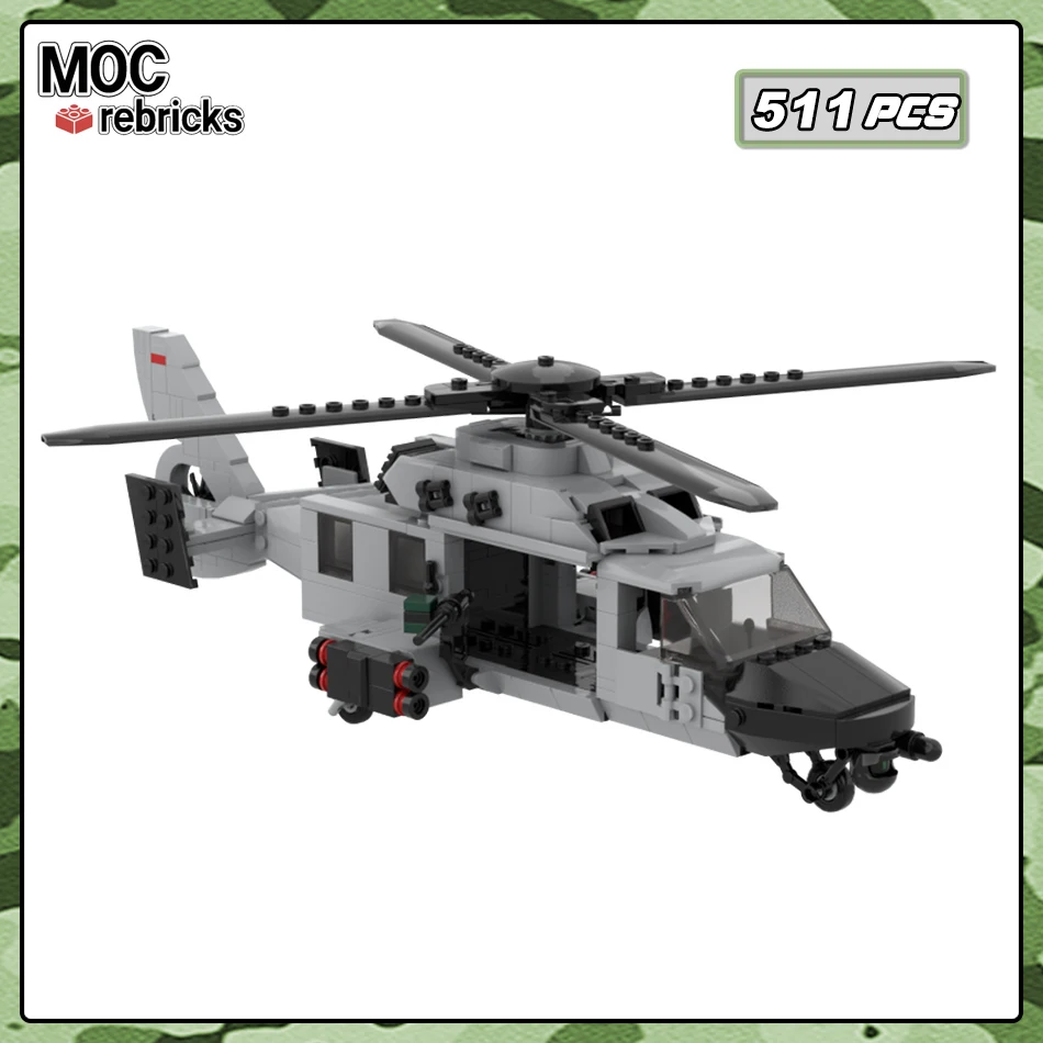 MOC-214666 Military Series Z-09 Haitun Fighter Assembly Building Block Model Technology Brick Toys Children's Christmas Gifts
MOC-214666 Military Series Z-09 Haitun Fighter Assembly Building Block Model Technology Brick Toys Children's Christmas Gifts