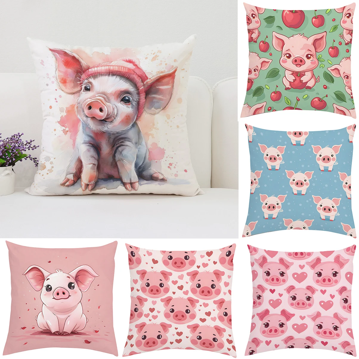 Cute Piggy Cover for Pillow Cases Decorative Pillowcase 40x40 Cushion Cover 45*45 Bed Pillowcases 45x45 Cushions Covers Pillows
Cute Piggy Cover for Pillow Cases Decorative Pillowcase 40x40 Cushion Cover 45*45 Bed Pillowcases 45x45 Cushions Covers Pillows