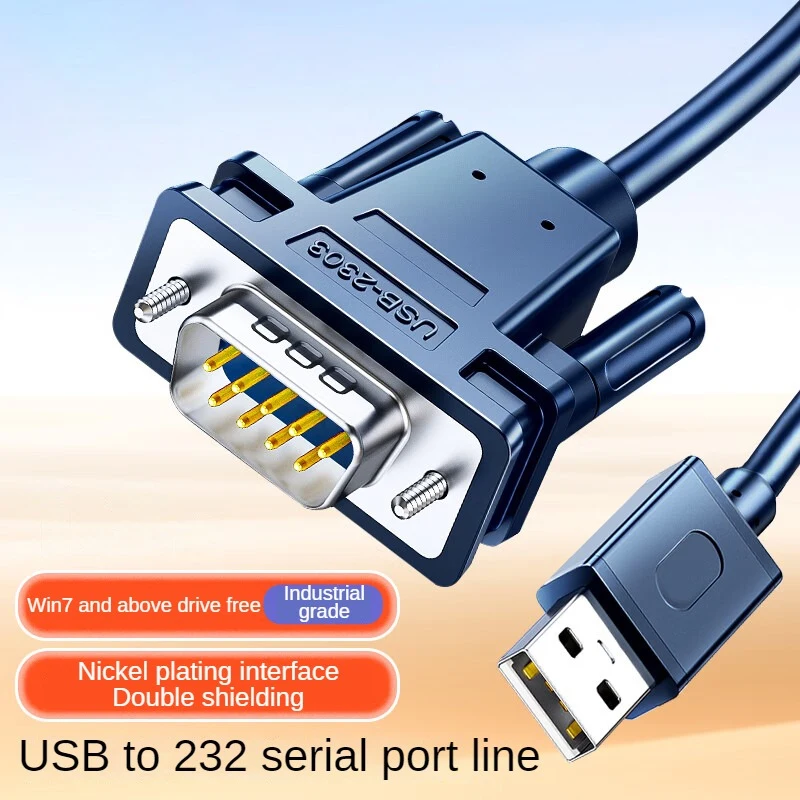 Industrial USB to RS232 Serial Cable, PL2303 Chip, Plug-and-Play, Nickel-Plated for Stable Data Transfer
Industrial USB to RS232 Serial Cable, PL2303 Chip, Plug-and-Play, Nickel-Plated for Stable Data Transfer