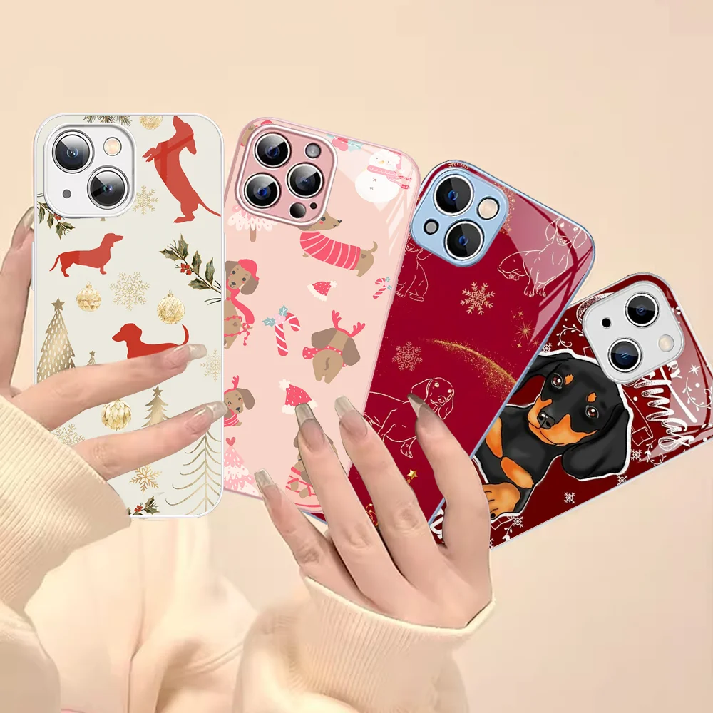 Cartoons Dachshunds Christmas Phone Case Tempered Glass For Iphone 14 13 12 11 Pro Mini XS MAX 14Plus X XS XR Cover
Cartoons Dachshunds Christmas Phone Case Tempered Glass For Iphone 14 13 12 11 Pro Mini XS MAX 14Plus X XS XR Cover