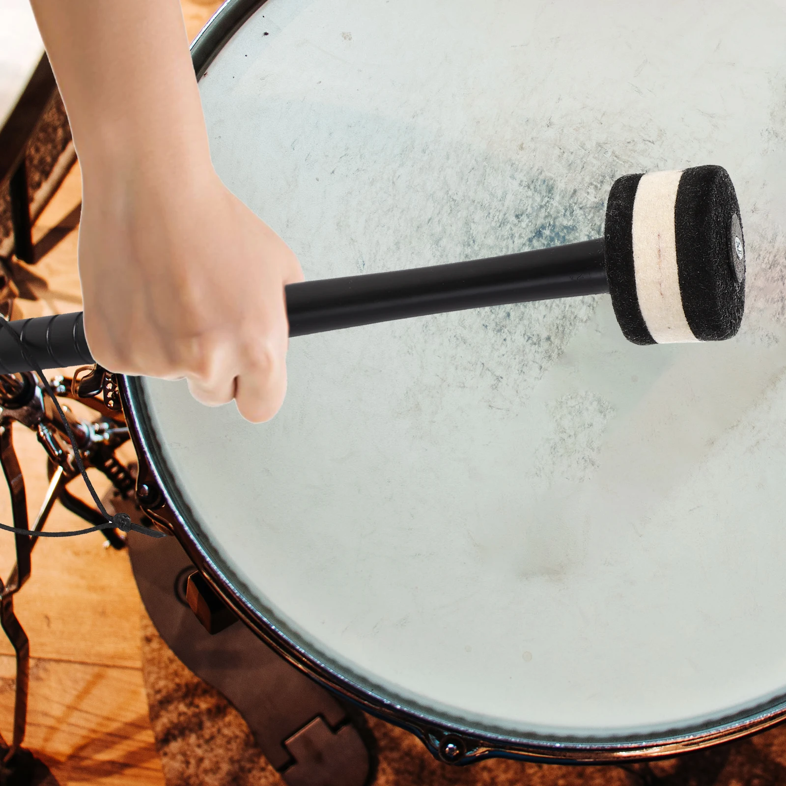 Drum Sticks Bass Drum Mallets Pair Black White Rope Lightweight Portable Musical Instrument Accessories
Drum Sticks Bass Drum Mallets Pair Black White Rope Lightweight Portable Musical Instrument Accessories