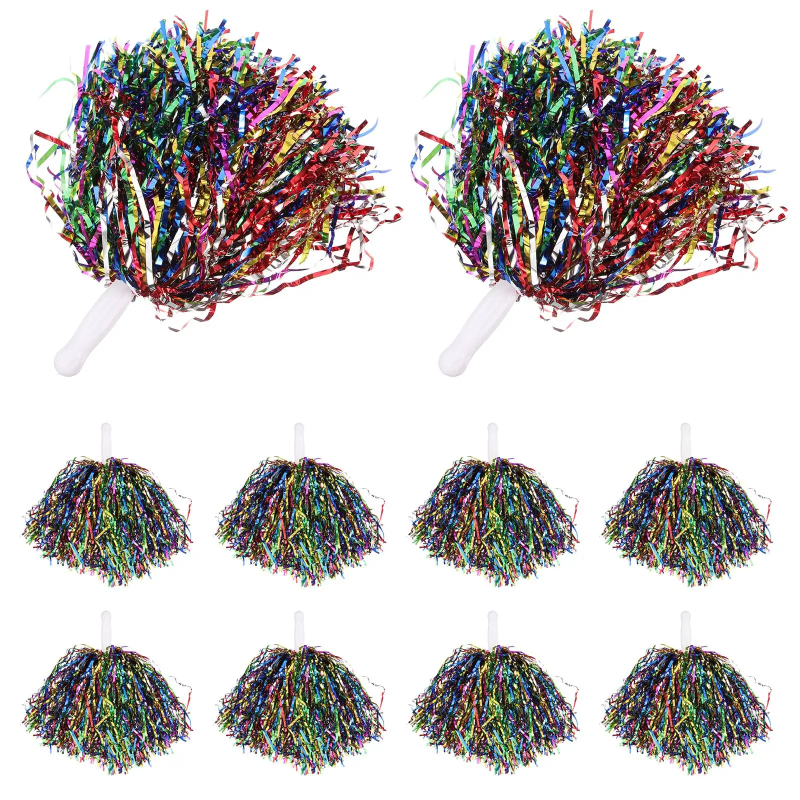 10 Pcs Cheerleading Hand Flowers Colorful Lightweight Plastic Ball Props Reusable 20g Small Handle Pom Poms Sports Events
10 Pcs Cheerleading Hand Flowers Colorful Lightweight Plastic Ball Props Reusable 20g Small Handle Pom Poms Sports Events
