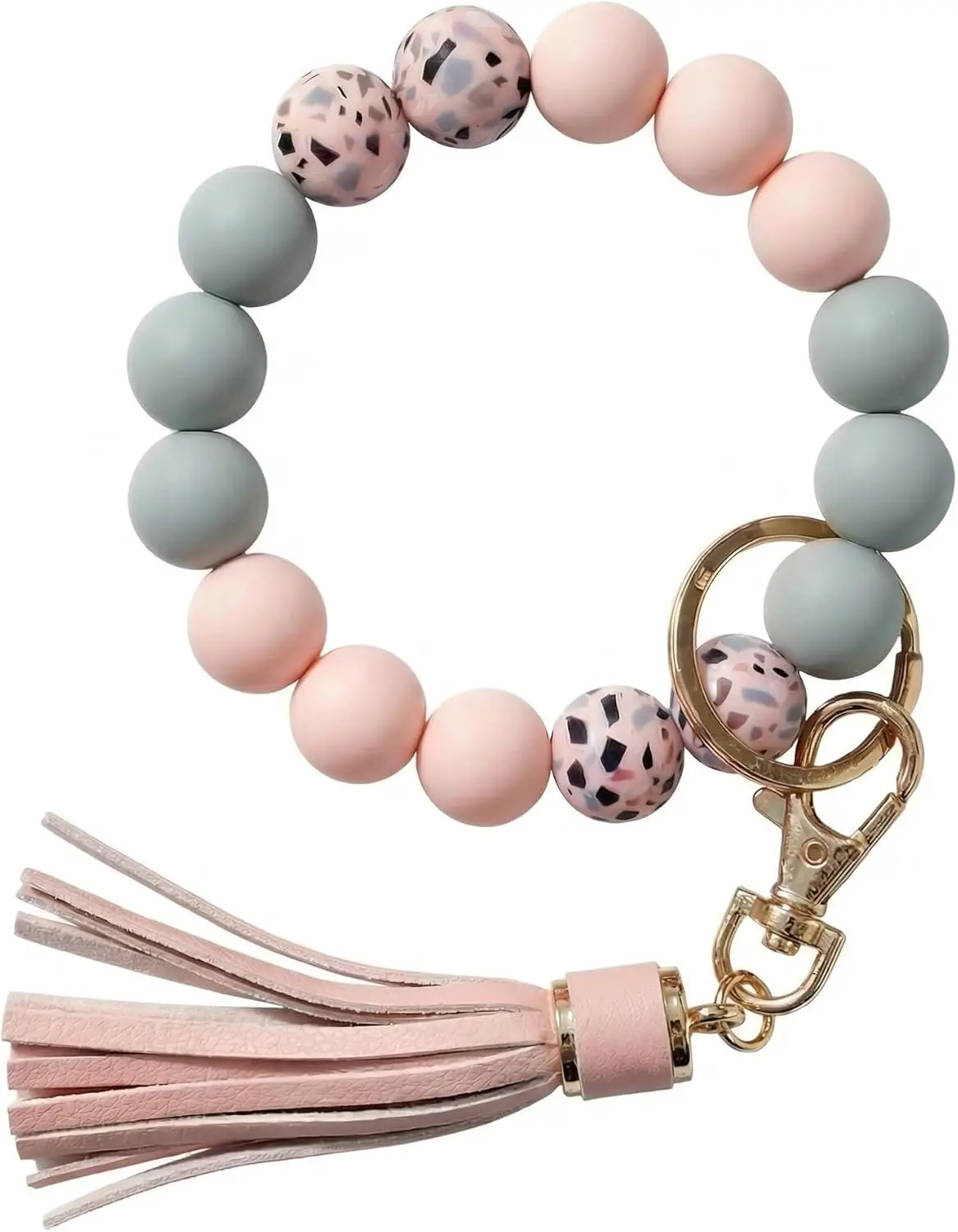 Key Ring Bracelet Car Keychain Holder Wristlet Silicone Women Beaded Bangle Chains
Key Ring Bracelet Car Keychain Holder Wristlet Silicone Women Beaded Bangle Chains