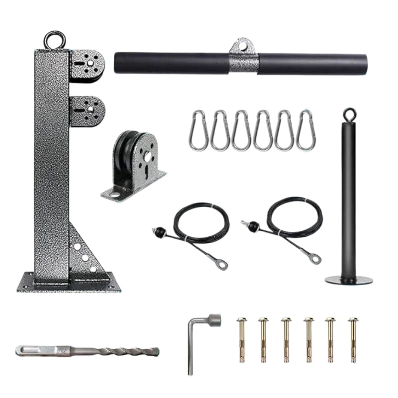 Wall Mounted Fitness Pulley System Adjustable Cable Machine for LAT Pull Down & Back Strength Training Home Gym
Wall Mounted Fitness Pulley System Adjustable Cable Machine for LAT Pull Down & Back Strength Training Home Gym