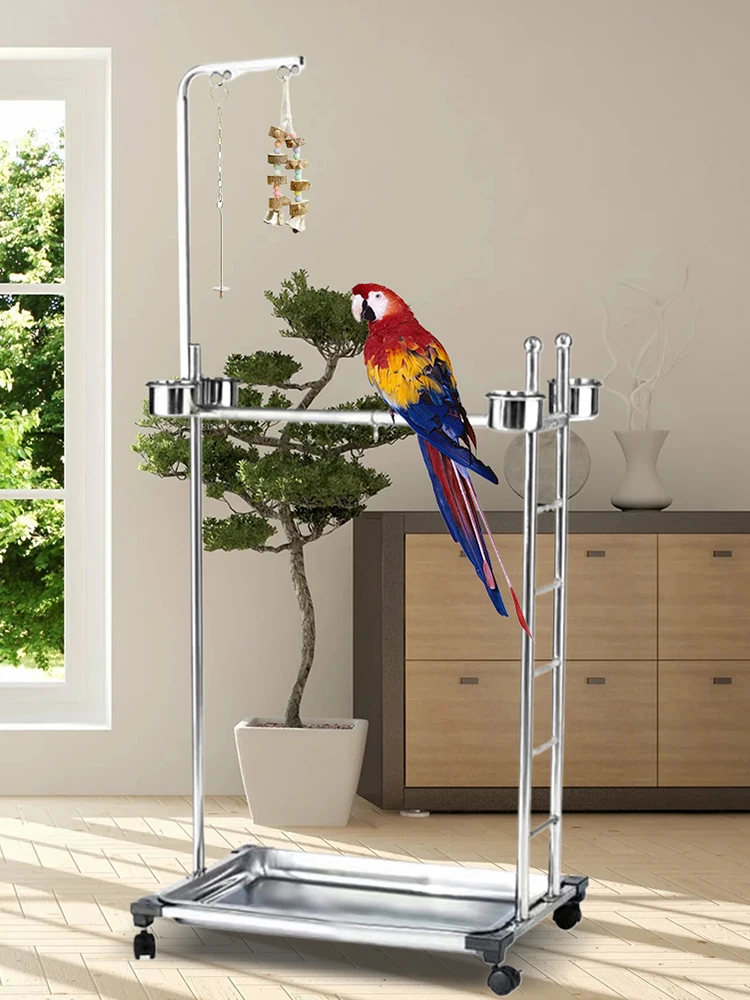 Игровая подставка для попугаев с кормушками, жердочка для попугаев на колесиках, большая игровая платформа для птиц, жердочка для тренировок попугаев, товары для птиц
Игровая подставка для попугаев с кормушками, жердочка для попугаев на колесиках, большая игровая платформа для птиц, жердочка для тренировок попугаев, товары для птиц