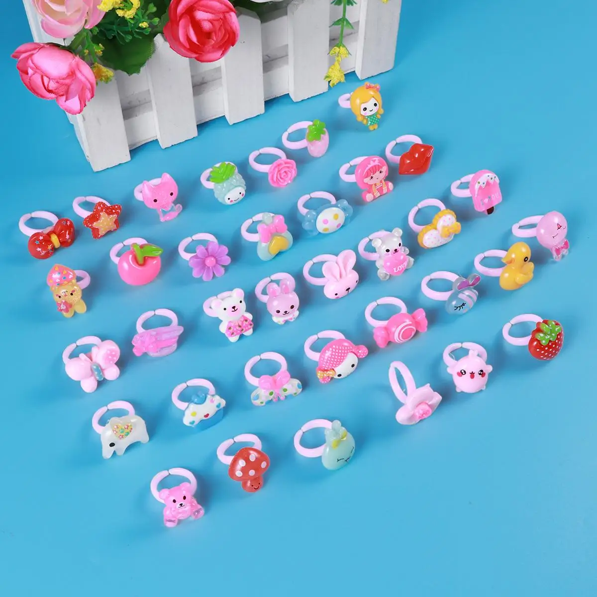 36pcs Girls Jewelry Rings Cartoon Rings Prented Play and Dress Up Accessory Kids Birthday Party Favors (Assorted)
36pcs Girls Jewelry Rings Cartoon Rings Prented Play and Dress Up Accessory Kids Birthday Party Favors (Assorted)