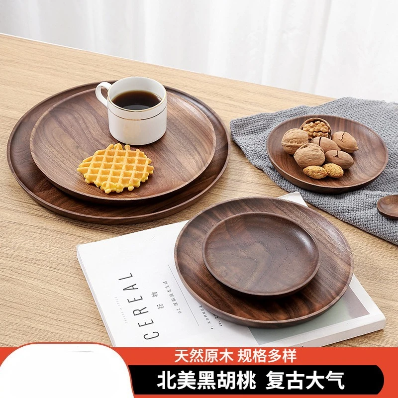 North American black walnut wooden wooden fruit plate round tray dried fruit tea plate fruit plate
North American black walnut wooden wooden fruit plate round tray dried fruit tea plate fruit plate