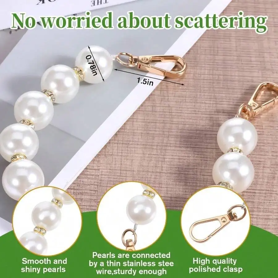 Pearl Bag Chain Extender With Clasp For Women Handbag Strap Accessory White
Pearl Bag Chain Extender With Clasp For Women Handbag Strap Accessory White