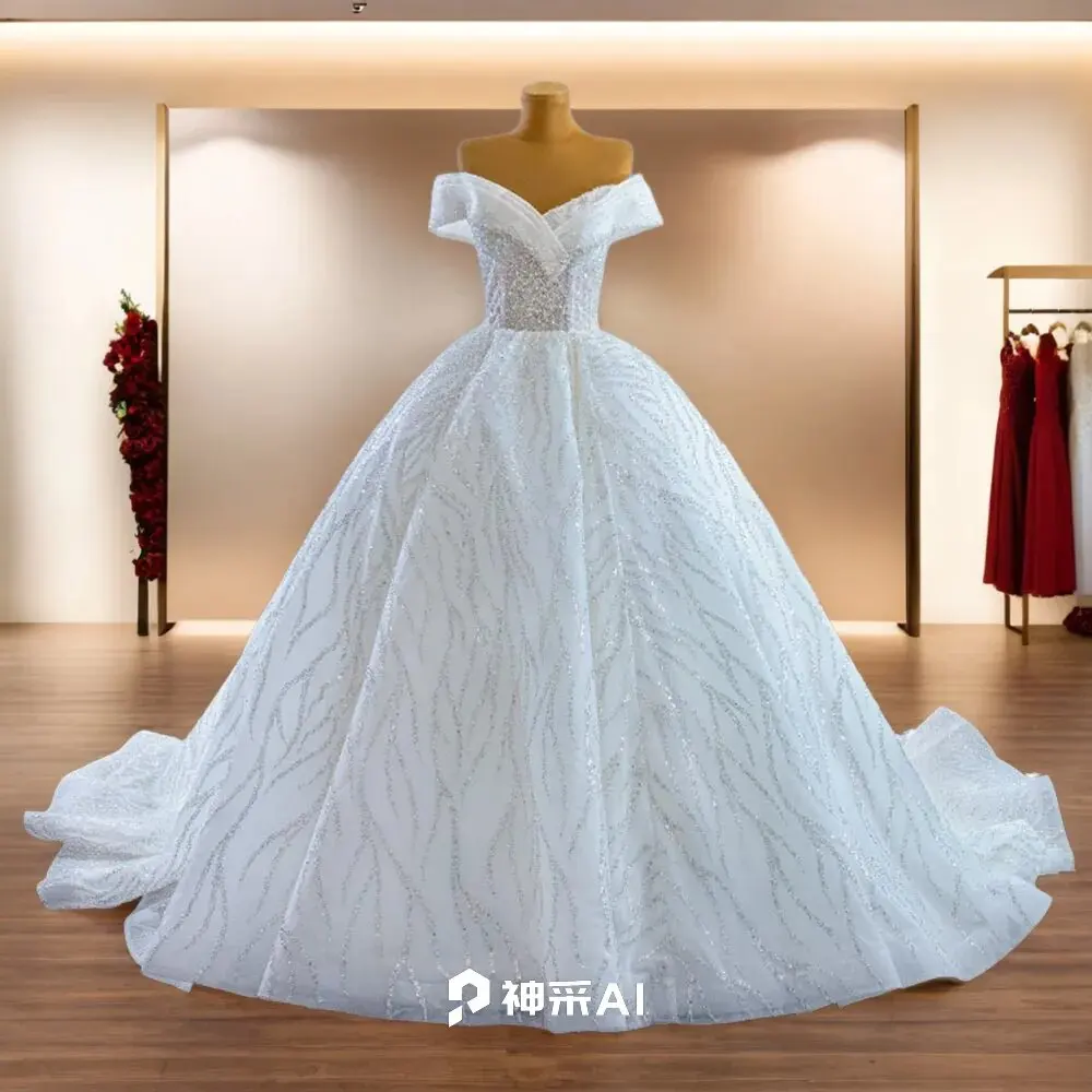 Hire Lnyer Sweetheart Neck Lace Up Back Short Sleeve All Over Beads Pearls Sequins Sparkly Ball Gown Wedding Dresses
Hire Lnyer Sweetheart Neck Lace Up Back Short Sleeve All Over Beads Pearls Sequins Sparkly Ball Gown Wedding Dresses