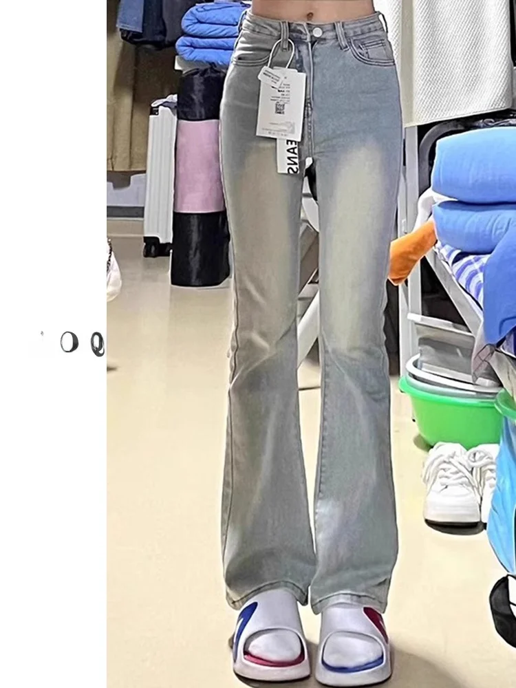 Retro High Waist Flared Jeans Women's Summer New plus Size Elastic Slimming Hoof Pants Long Pants Denim Anti-Wrinkle
Retro High Waist Flared Jeans Women's Summer New plus Size Elastic Slimming Hoof Pants Long Pants Denim Anti-Wrinkle