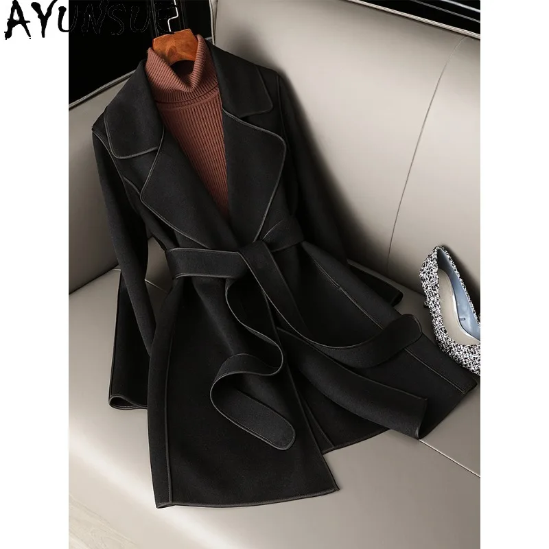 AYUNSUE 100% Wool Coat Woman Luxury High Quality Mid-long Winter Coats for Woman New Arrival Clothing for Women Manteau Femme
AYUNSUE 100% Wool Coat Woman Luxury High Quality Mid-long Winter Coats for Woman New Arrival Clothing for Women Manteau Femme