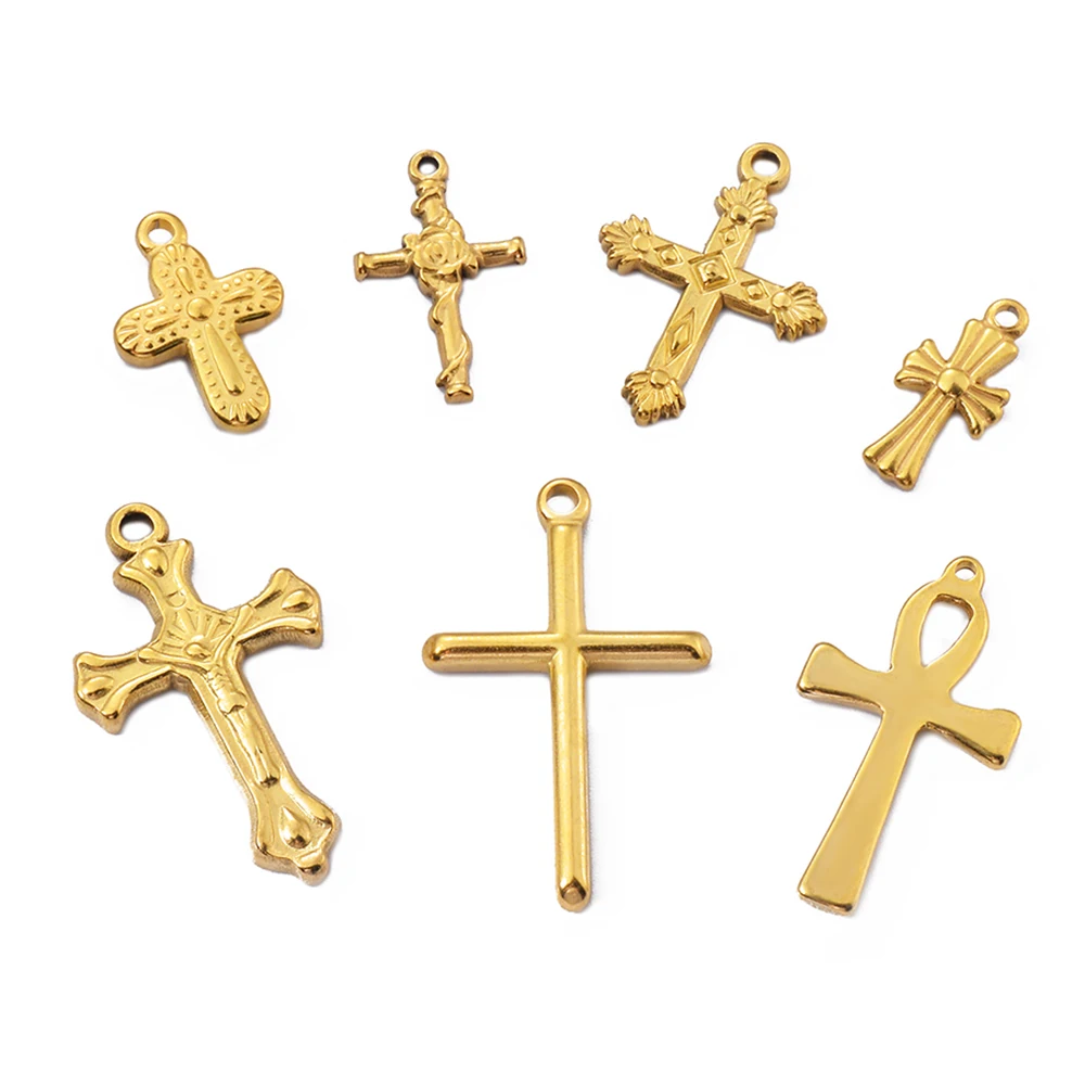 5pcs/Lot Stainless Steel Religion Christianity Cross Charms Vintage Handmade Necklace Earrings Pendants Making Accessories
5pcs/Lot Stainless Steel Religion Christianity Cross Charms Vintage Handmade Necklace Earrings Pendants Making Accessories
