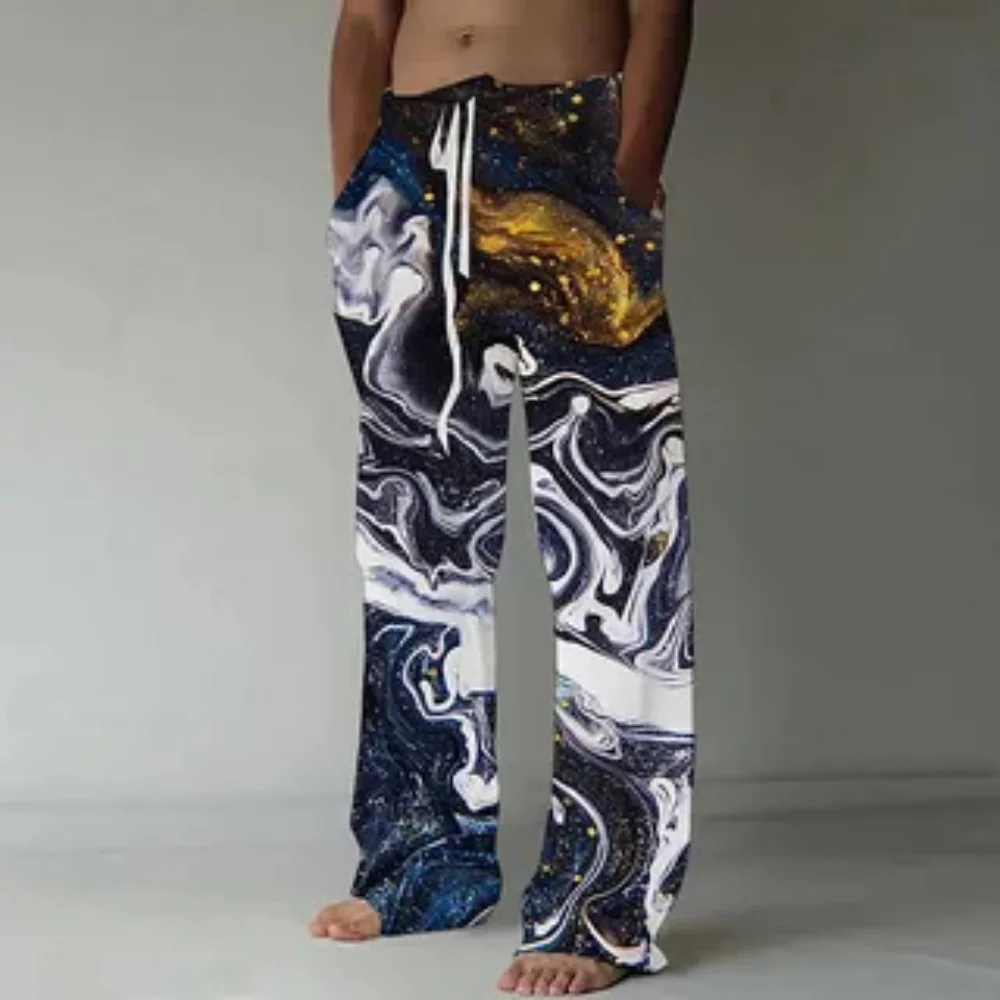 Summer 2025 men's trendy casual straight-leg pants, 3D tie-dyed art printed high-end laid-back and breathable beach pants
Summer 2025 men's trendy casual straight-leg pants, 3D tie-dyed art printed high-end laid-back and breathable beach pants
