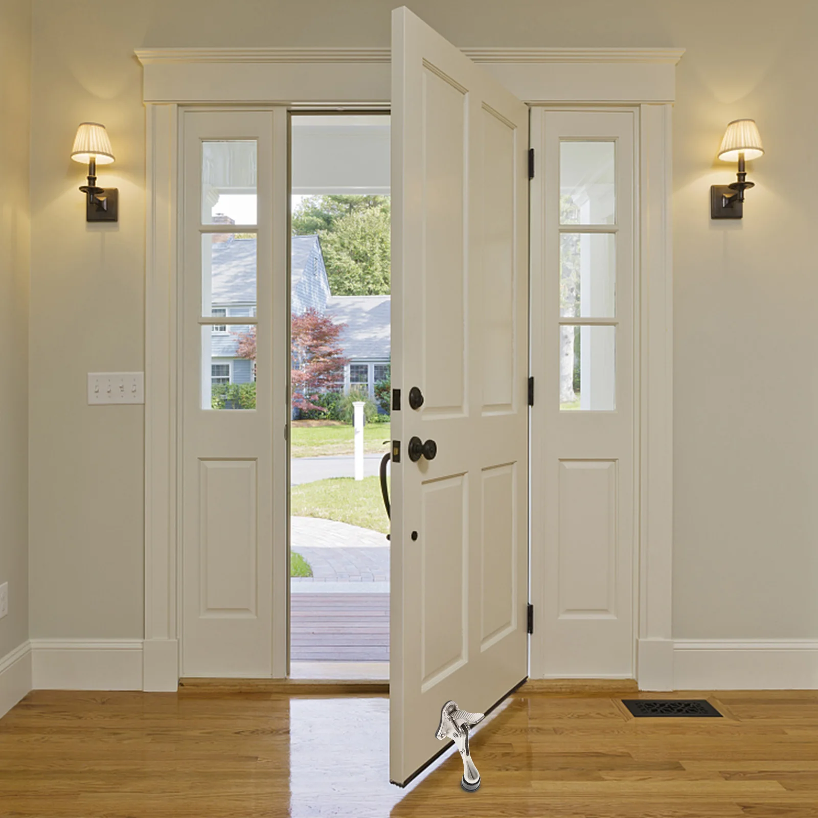 Heavy Duty Door Stopper Bottom Adjustable Zinc Alloy Kickdown Commercial Wedge Stops Door Holder Suitable Various Doors
Heavy Duty Door Stopper Bottom Adjustable Zinc Alloy Kickdown Commercial Wedge Stops Door Holder Suitable Various Doors