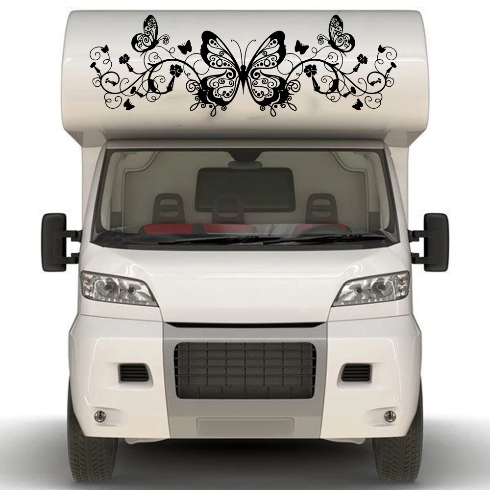 Long Horizontal Butterfly and Flower Car Sticker Windshield Camping RV Caravan Pickup Truck Tailgate Decal Vinyl Decor
Long Horizontal Butterfly and Flower Car Sticker Windshield Camping RV Caravan Pickup Truck Tailgate Decal Vinyl Decor