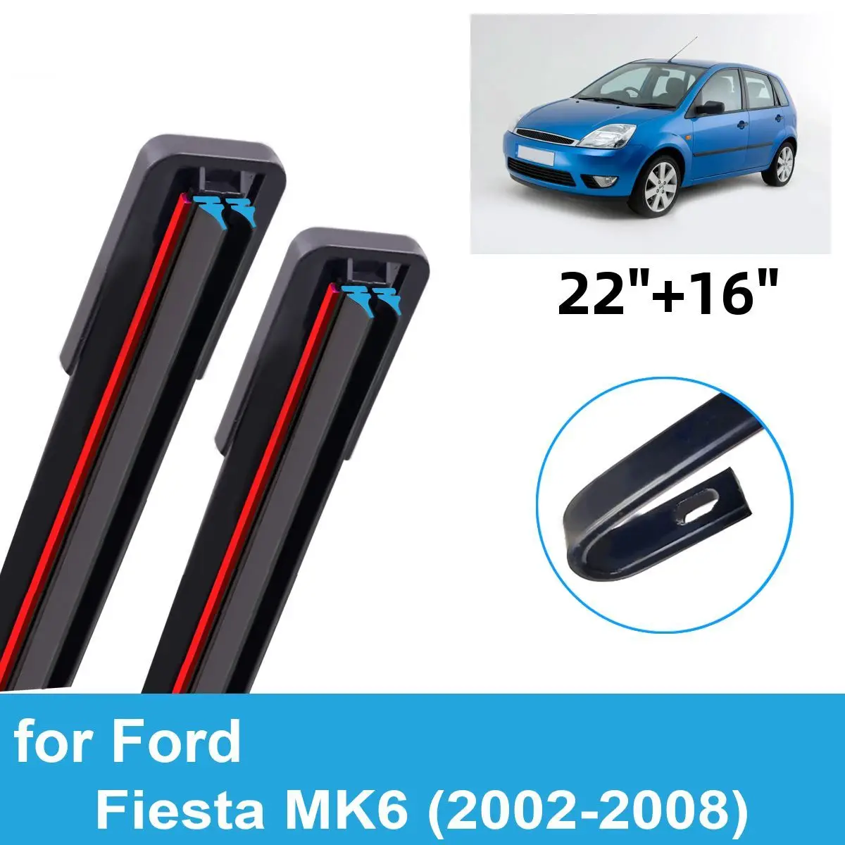 2PCS Car Wiper Blades for 2002-2008 Ford Fiesta MK6 Front Windscreen Windshield Double Rubber Car Accessories 2006 2007 2008
2PCS Car Wiper Blades for 2002-2008 Ford Fiesta MK6 Front Windscreen Windshield Double Rubber Car Accessories 2006 2007 2008