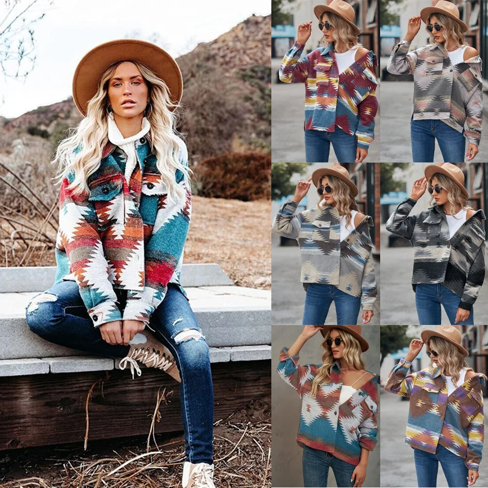Women Wool Coats Blends Coat Casual Geometric Print Turn Down Collar Y2k Streetwear Jackets Work Elegant Splice Jacket 2025
Women Wool Coats Blends Coat Casual Geometric Print Turn Down Collar Y2k Streetwear Jackets Work Elegant Splice Jacket 2025