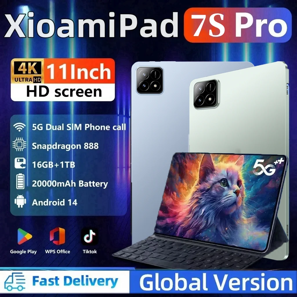 2025 NEW Original Xioaml Pad 7S Pro Tablet 11inch HD 4K Android 14 16GB+1T 20000mAh 5G Dual SIM Bluetooth WiFi GPS WPS Tablet PC
2025 NEW Original Xioaml Pad 7S Pro Tablet 11inch HD 4K Android 14 16GB+1T 20000mAh 5G Dual SIM Bluetooth WiFi GPS WPS Tablet PC