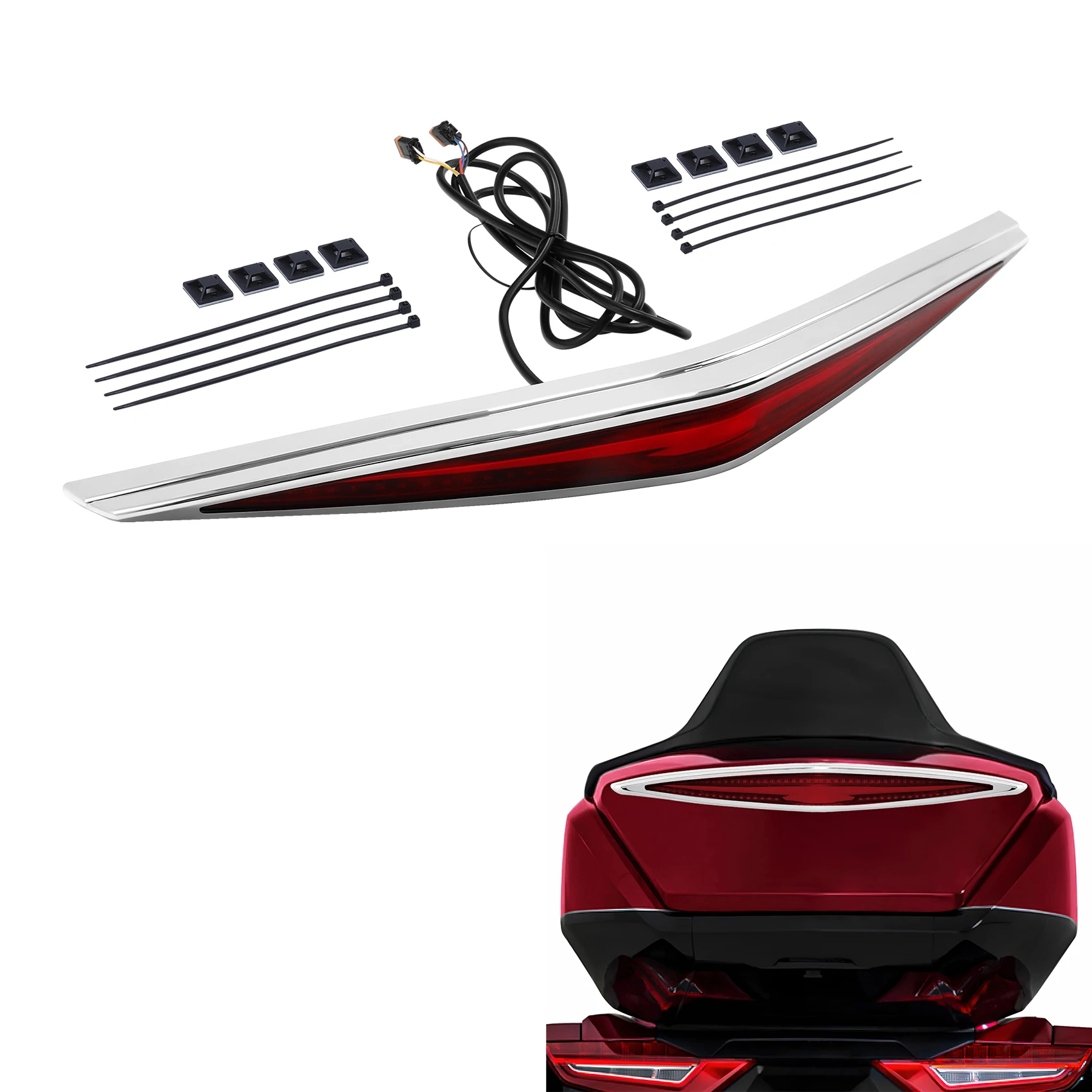 LED Rear Trunk Brake Light Smoked Lens For Honda Goldwing GL1800 2018 2019 2020 Motorcycle Accessories 
LED Rear Trunk Brake Light Smoked Lens For Honda Goldwing GL1800 2018 2019 2020 Motorcycle Accessories