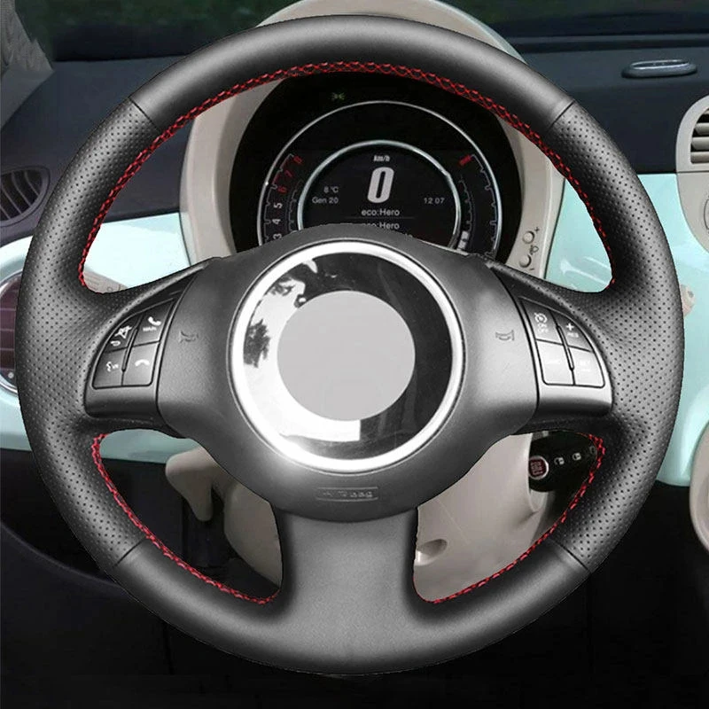 Hand Braid Car Steering Wheel Cover Trim For Fiat 500 2007-2015 500e 2014-2018 500C 2014-2017 Soft Perforated Microfiber Leather
Hand Braid Car Steering Wheel Cover Trim For Fiat 500 2007-2015 500e 2014-2018 500C 2014-2017 Soft Perforated Microfiber Leather