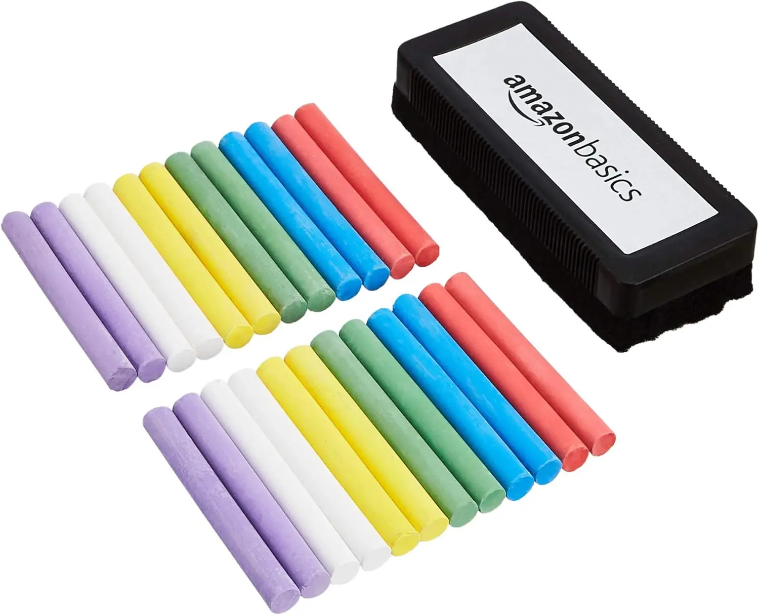 Dustless Colored Chalk Set with Eraser, 24 Count Assorted Colors for Chalkboard Writing, Classroom or Home Use
Dustless Colored Chalk Set with Eraser, 24 Count Assorted Colors for Chalkboard Writing, Classroom or Home Use