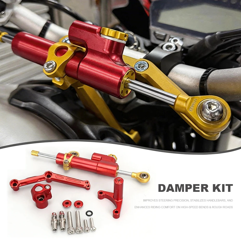 CNC Steering Stabilizer Mounting Bracket Motorcycle Damper Kit Accessories For Ducati Monster 797 821 1200 1200S 2014-2021
CNC Steering Stabilizer Mounting Bracket Motorcycle Damper Kit Accessories For Ducati Monster 797 821 1200 1200S 2014-2021