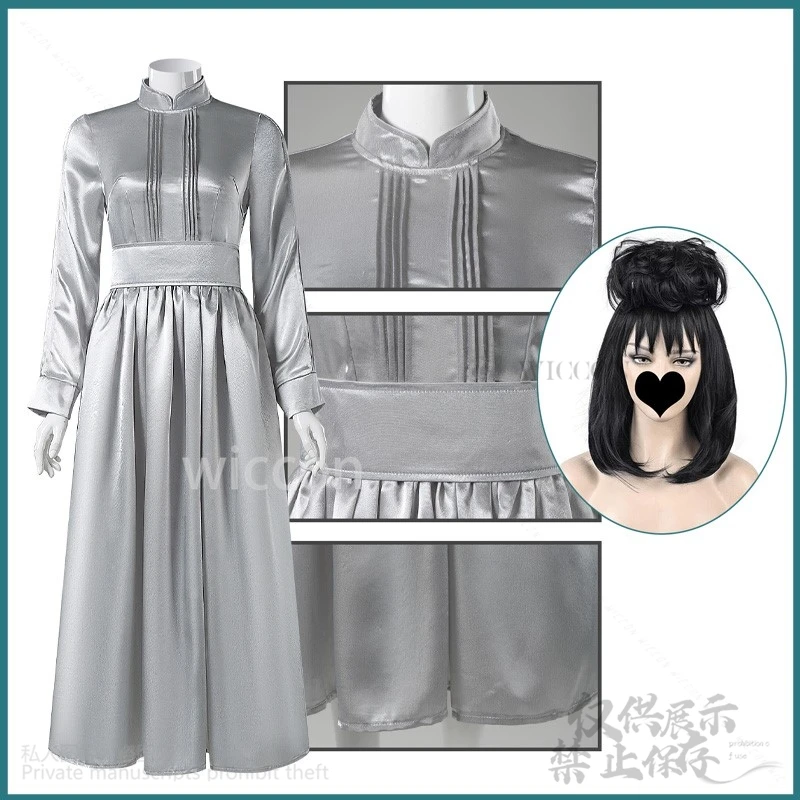 Movie Beetlee2 Cosplay Costume Silver Dress Stage Performance New Cos Lydia Lolita Halloween Carnival Party Clothes Black Wigs
Movie Beetlee2 Cosplay Costume Silver Dress Stage Performance New Cos Lydia Lolita Halloween Carnival Party Clothes Black Wigs