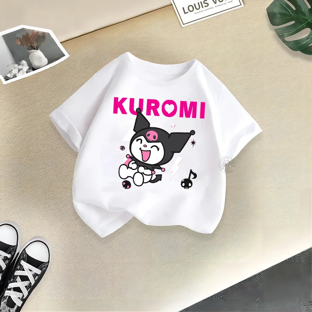 Sanrio Teen Summer 100% Cotton T-shirt Kids Kulomi Printed Cotton T-shirt Boys Girls Comfortable Short sleeve top Top
Sanrio Teen Summer 100% Cotton T-shirt Kids Kulomi Printed Cotton T-shirt Boys Girls Comfortable Short sleeve top Top