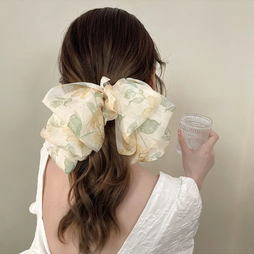 Bow Hair Clip Chiffon Flower Printing Hairpin Spring Oversized Hair Clips for Women Korea Headwear Hair Accessories Заколки
Bow Hair Clip Chiffon Flower Printing Hairpin Spring Oversized Hair Clips for Women Korea Headwear Hair Accessories Заколки