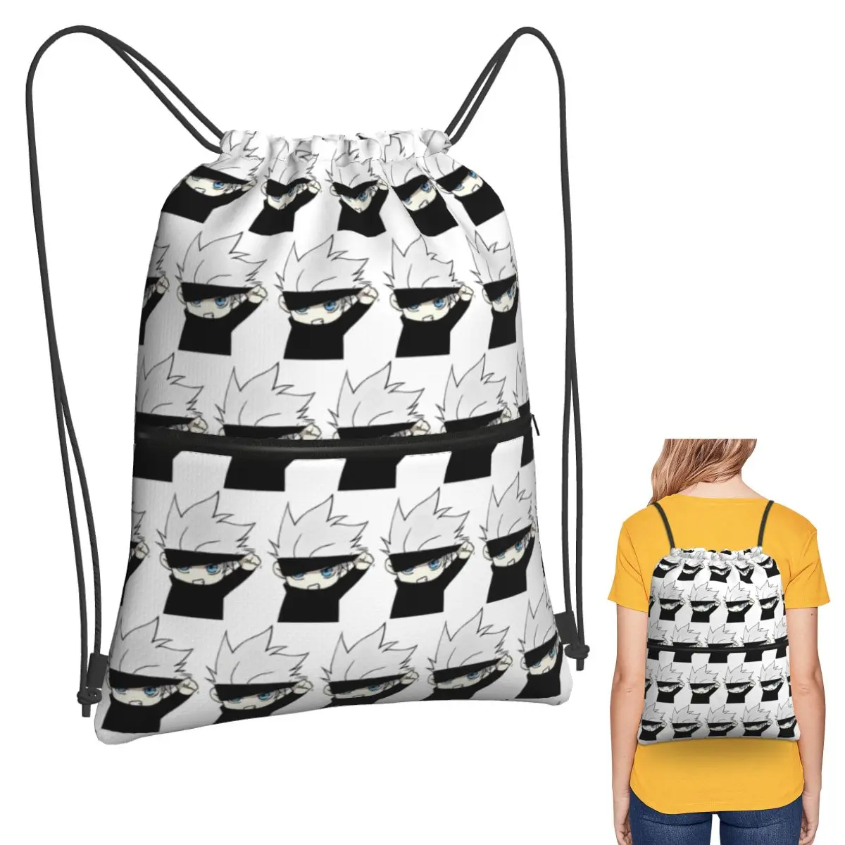 Gojo Manga Kawaii Japanese Anime Backpacks Casual Drawstring Bags Sports Bag Book Bags for Travel Students
Gojo Manga Kawaii Japanese Anime Backpacks Casual Drawstring Bags Sports Bag Book Bags for Travel Students