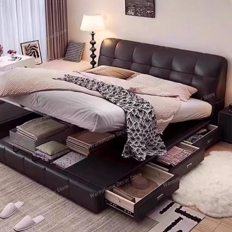 Simple Floor Bed Multifunctional Design European Queen Modern Headboards Bed Luxury Double Letto Matrimoniale Unique Furniture
Simple Floor Bed Multifunctional Design European Queen Modern Headboards Bed Luxury Double Letto Matrimoniale Unique Furniture