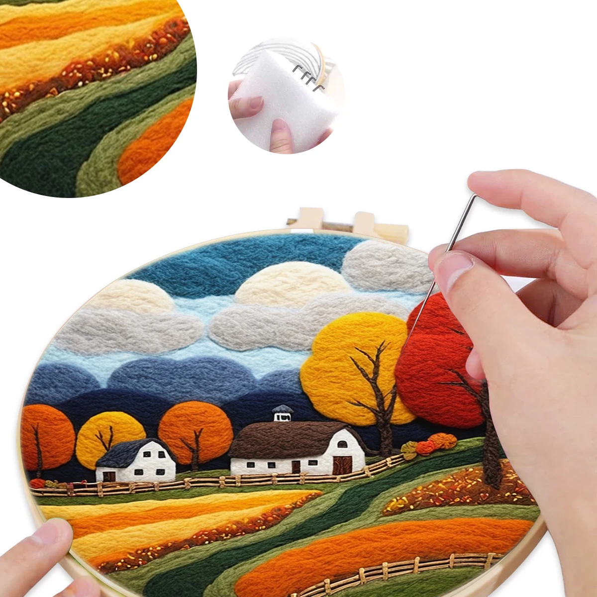 SDOYUNO Wool Felt Diy Farm scenery Diy Creative Making Wool Felt Kit Felting Kits For Beginners Needles Felting Kit Adult Crafts
SDOYUNO Wool Felt Diy Farm scenery Diy Creative Making Wool Felt Kit Felting Kits For Beginners Needles Felting Kit Adult Crafts