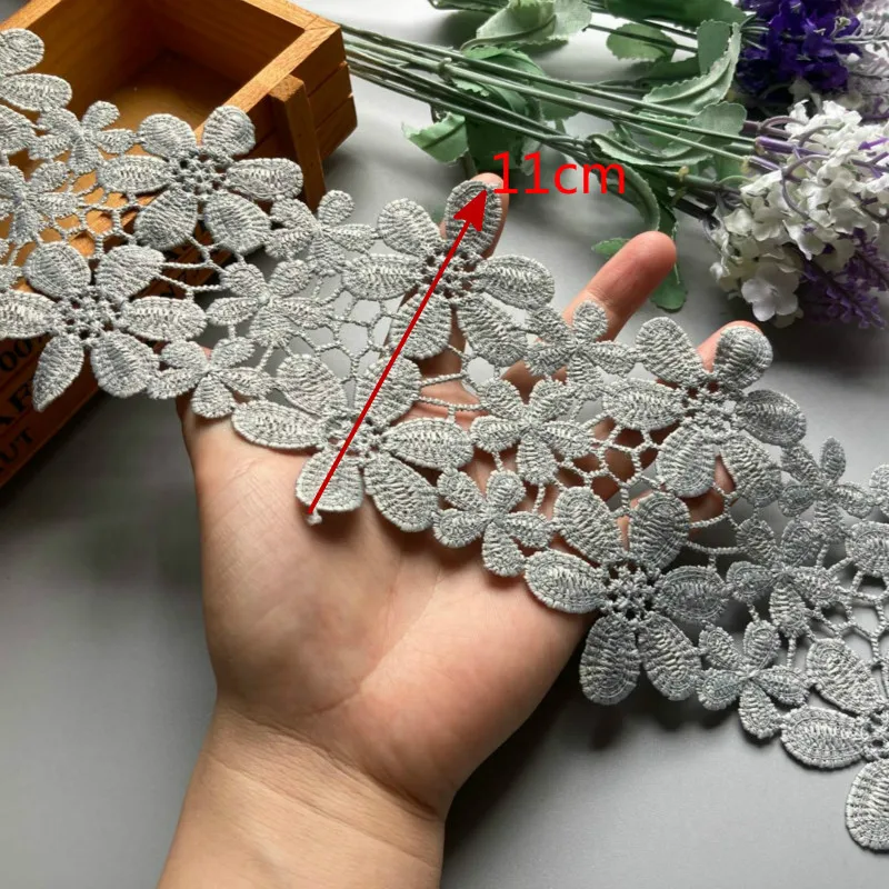 1 yard Gray Cotton Flower Embroidered Lace Trim Fabric Applique Lace Ribbon Handmade DIY Sewing Supplies For Costume Decoration
1 yard Gray Cotton Flower Embroidered Lace Trim Fabric Applique Lace Ribbon Handmade DIY Sewing Supplies For Costume Decoration