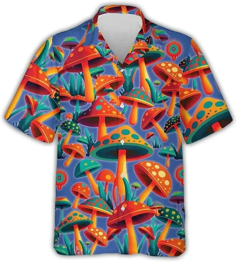 Men's Mushroom Printed Hawaiian Shirts Summer Short Sleeve Turndown Casual Beach Shirts Casual Button Shirt Blouse Streetwear
Men's Mushroom Printed Hawaiian Shirts Summer Short Sleeve Turndown Casual Beach Shirts Casual Button Shirt Blouse Streetwear