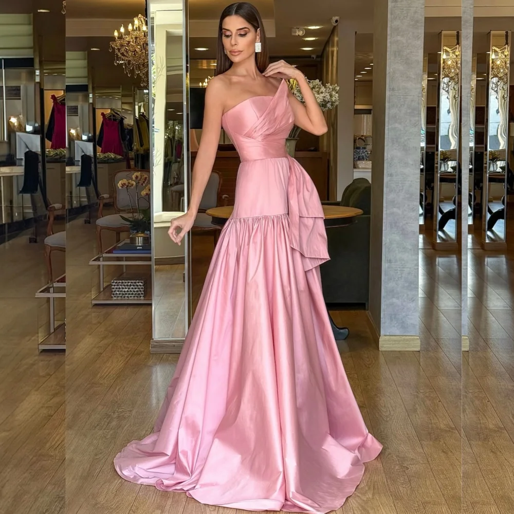 Customized High Quality Charmeuse Bow Pleat A-line Strapless Long Dresses Bespoke Occasion Matching Retro
Customized High Quality Charmeuse Bow Pleat A-line Strapless Long Dresses Bespoke Occasion Matching Retro
