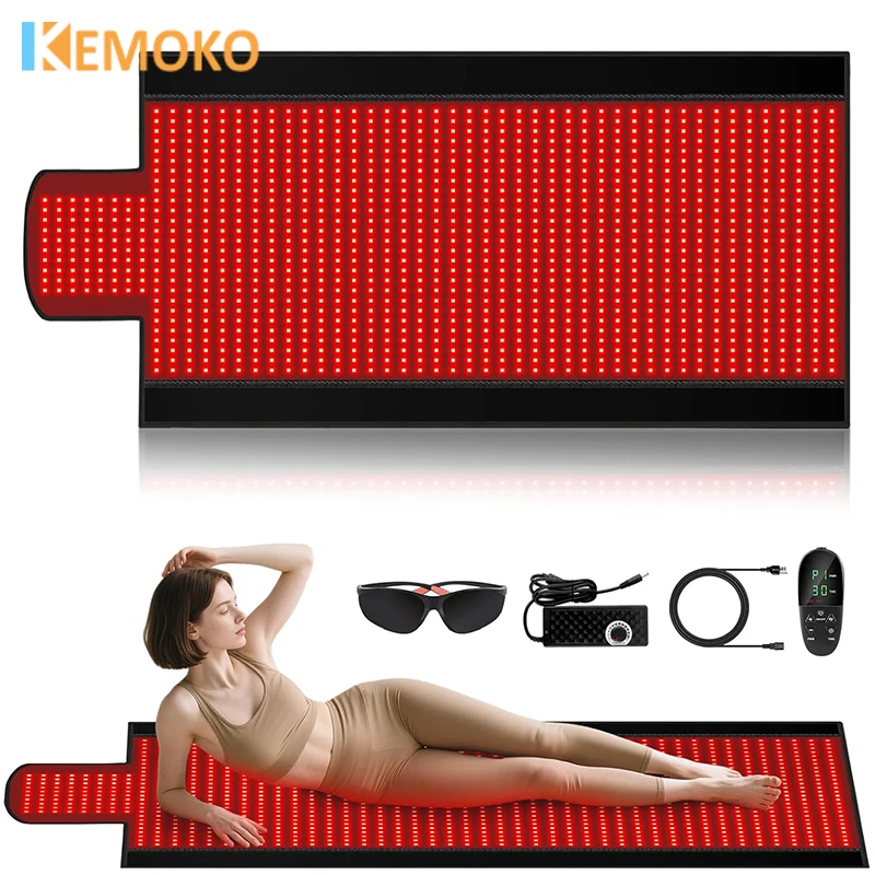 KEMOKO New Red Light Therapy Pads 1370 LEDs 660&850nm Near Infrared Light Therapy Pads Large Pads for Whole Body Treatment
KEMOKO New Red Light Therapy Pads 1370 LEDs 660&850nm Near Infrared Light Therapy Pads Large Pads for Whole Body Treatment