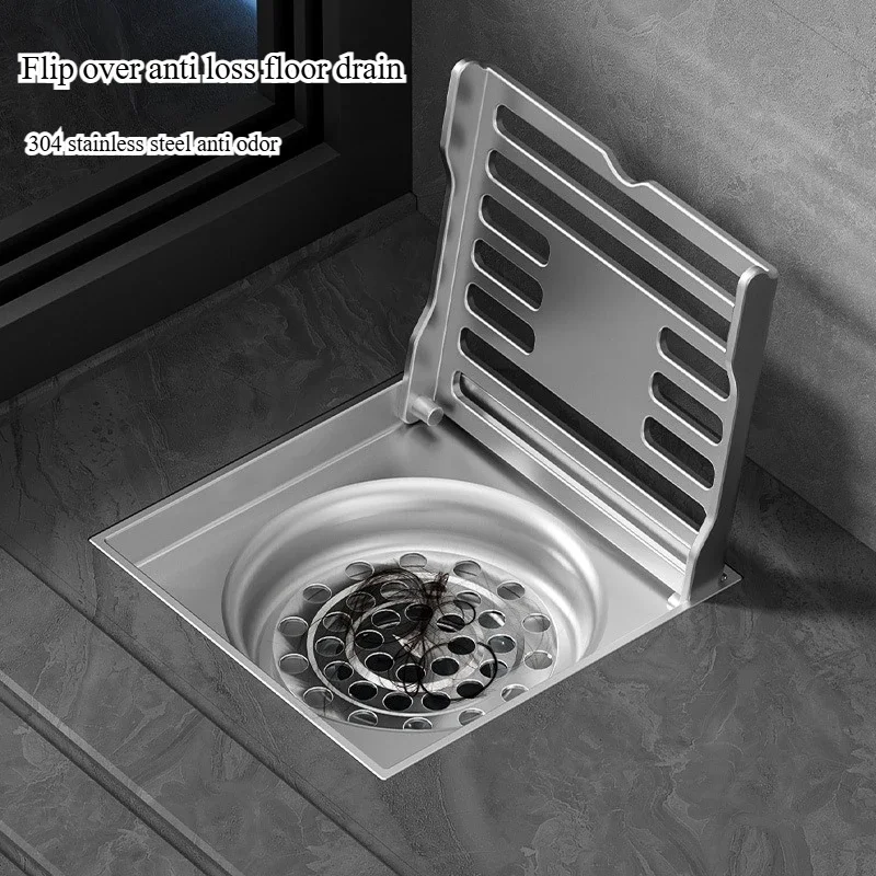 Engineering apartment flip floor drain, public bathroom anti loss floor drain cover, 304 stainless steel anti odor floor drain
Engineering apartment flip floor drain, public bathroom anti loss floor drain cover, 304 stainless steel anti odor floor drain