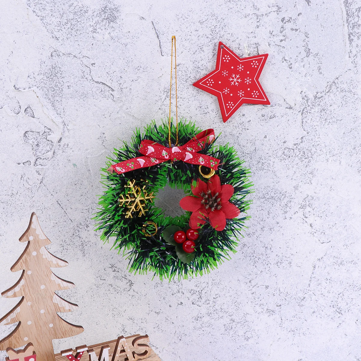 Mini Christmas Wreath Hanging Ornament Premium PVC Snow Garland Party Pendant Decor Christmas Tree Decor Bell Ribbon Decoration
Mini Christmas Wreath Hanging Ornament Premium PVC Snow Garland Party Pendant Decor Christmas Tree Decor Bell Ribbon Decoration