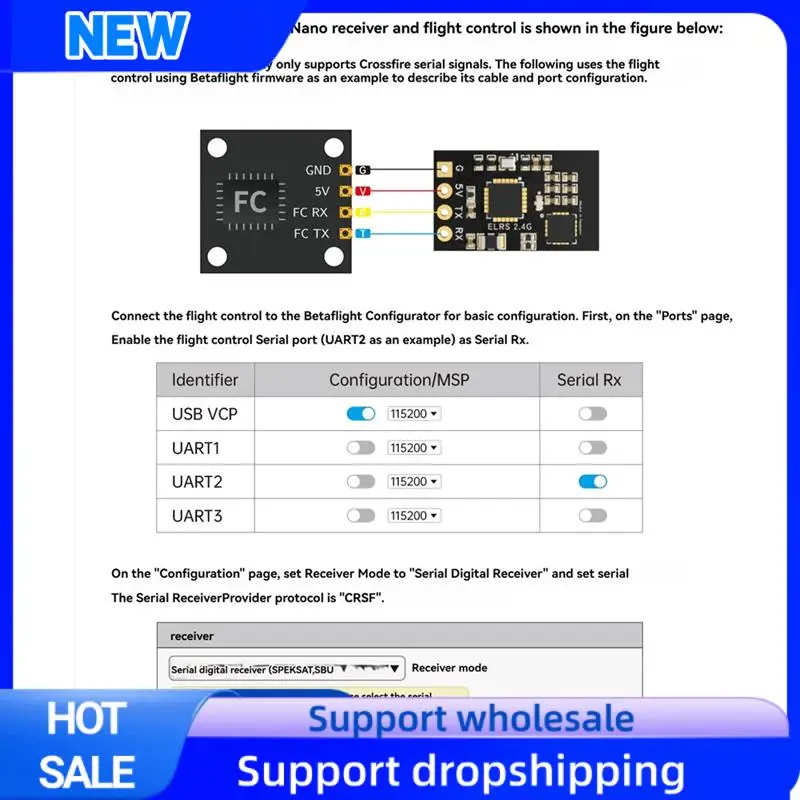 Optimal ELRS Receiver 2.4Ghz NANO RX Diversity Receiver 100Mw Built-Intcxo Forrc FPV Long Range Traversing Drones Parts
Optimal ELRS Receiver 2.4Ghz NANO RX Diversity Receiver 100Mw Built-Intcxo Forrc FPV Long Range Traversing Drones Parts
