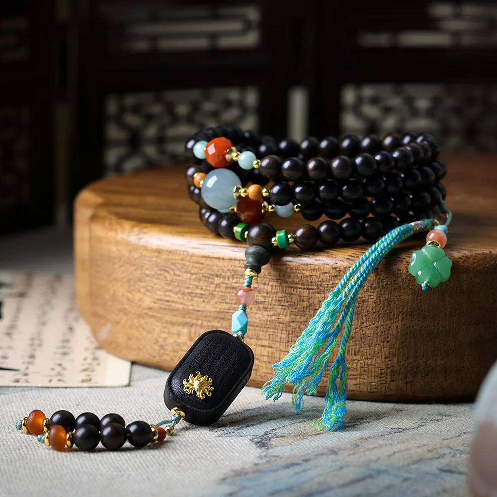 Medicinal Agarwood Multi-Coil Bracelet Original Nine-Tailed Fox Five Sutras Chinese-Style Prayer Bead Necklace
Medicinal Agarwood Multi-Coil Bracelet Original Nine-Tailed Fox Five Sutras Chinese-Style Prayer Bead Necklace