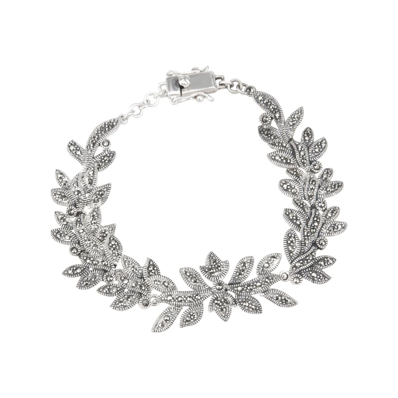 YYSUNNY Vintage 925 Sterling Silver Bracelet Ladies Marcelite Thai Silver Chain Engagement Wedding Jewelry Gift
YYSUNNY Vintage 925 Sterling Silver Bracelet Ladies Marcelite Thai Silver Chain Engagement Wedding Jewelry Gift